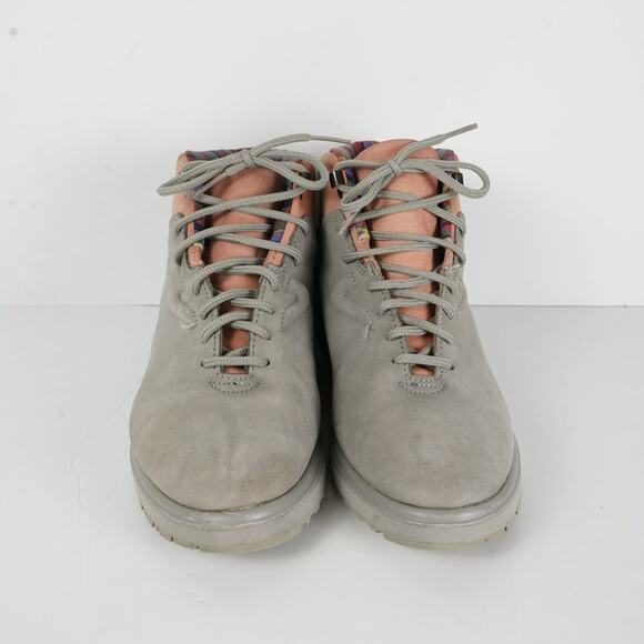 Vintage 90s Tretorn gray/lavender plaid lined hiking shoes womens 9B - Picture 7 of 9